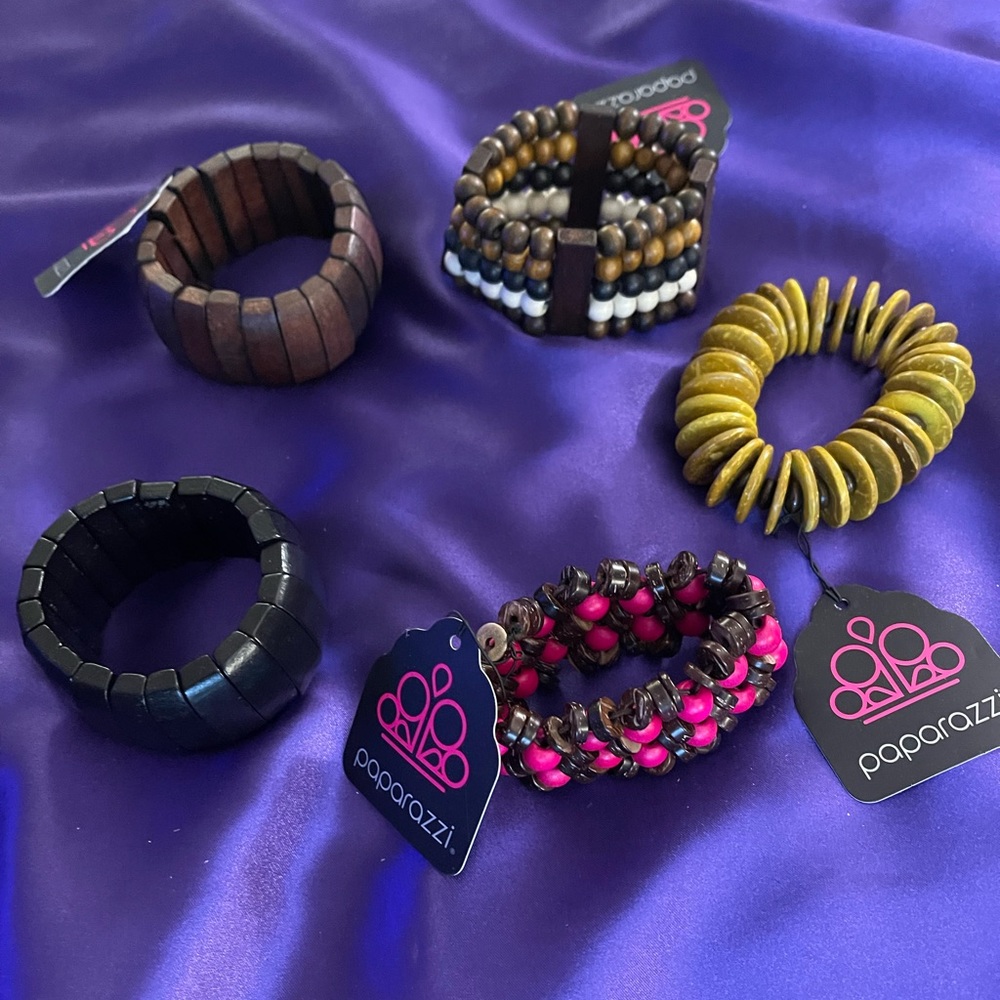 Lightweight Wood Stretch Bracelets